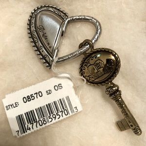 Brighton Heart and Key Ring Chain NWT
